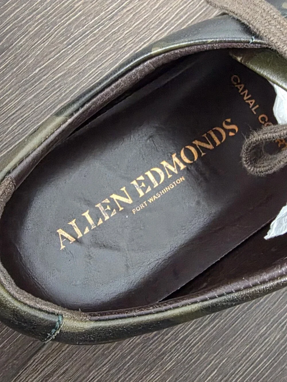 Allen Edmonds Canal Court Camo Leather Sneakers 11.5 D